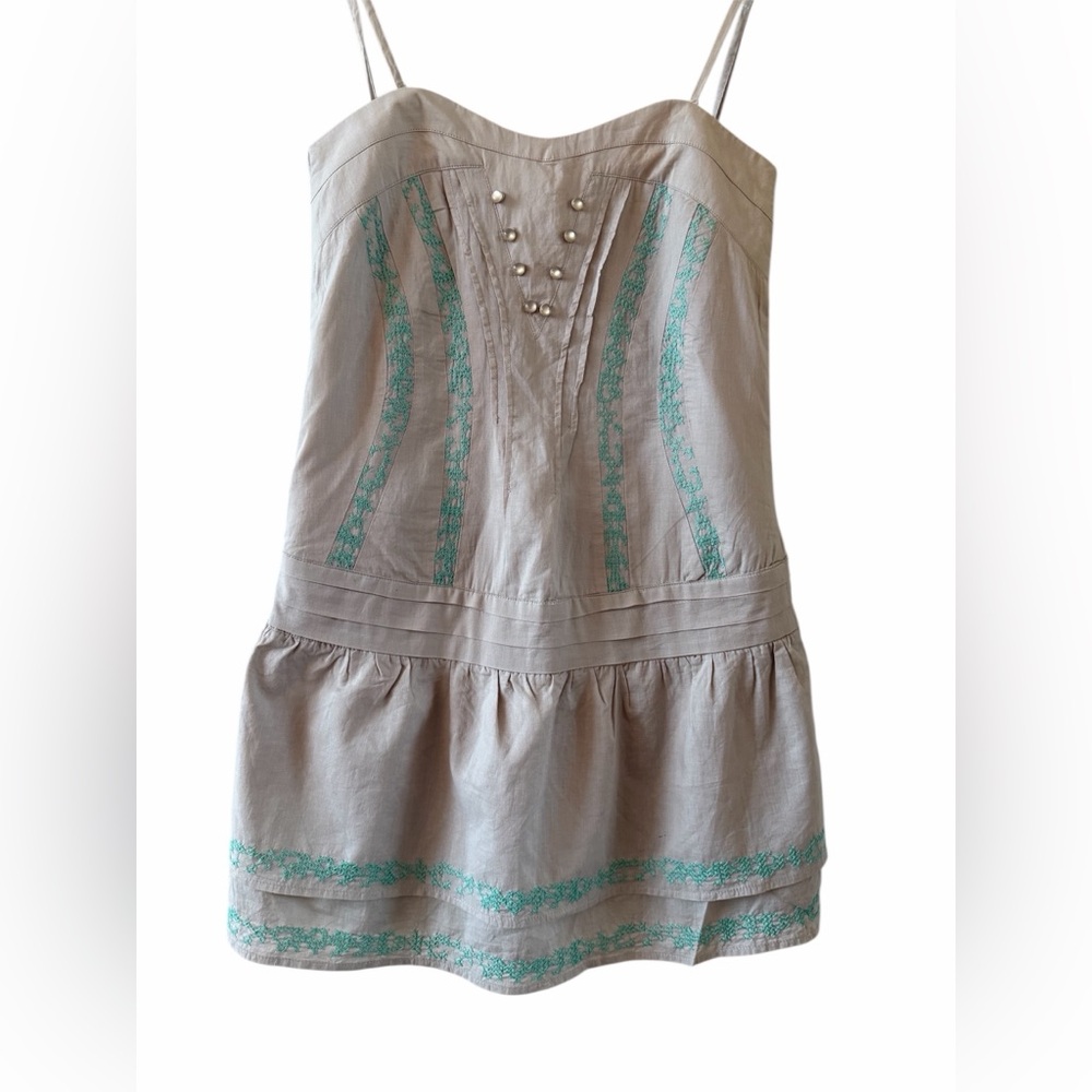 2Two Turquoise Embroidered Y2K Mini Dress - The O.C. Summer Roberts Style